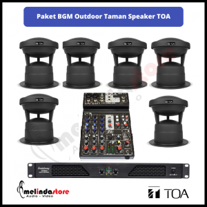 Paket Background Music Outdoor Speaker Taman TOA - 6 Speaker